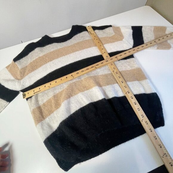 Summum Woman Alpaca Striped Pullover Sweater Multi Size XS Long Sleeve Knitted - Picture 8 of 8